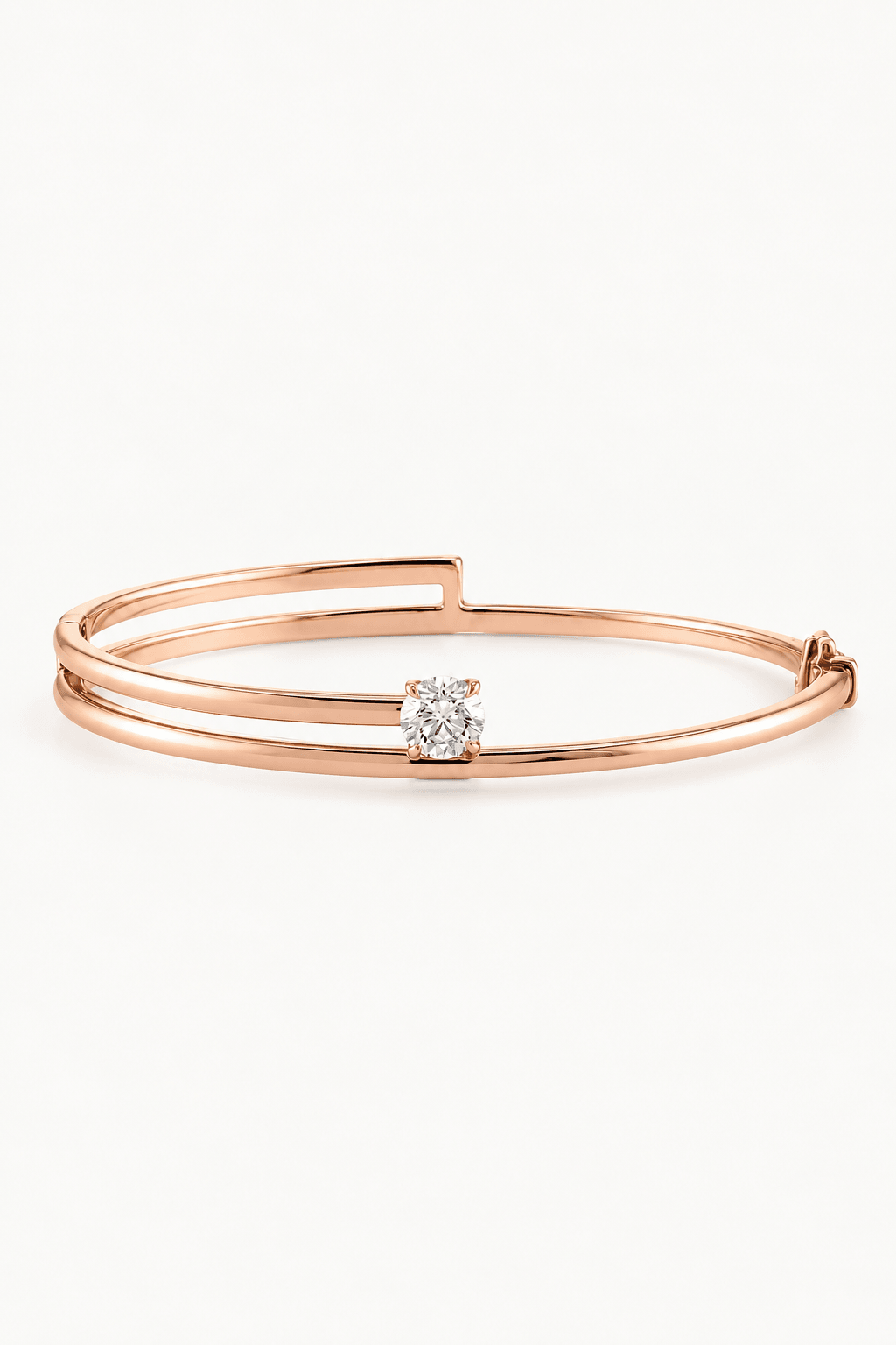 Sleek Open-Cuff Bangle Bracelet