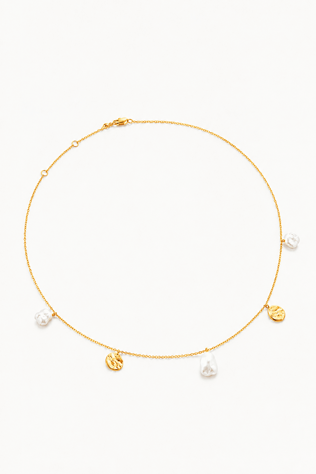 The Mediterranean Keshi Pearl Station Necklace