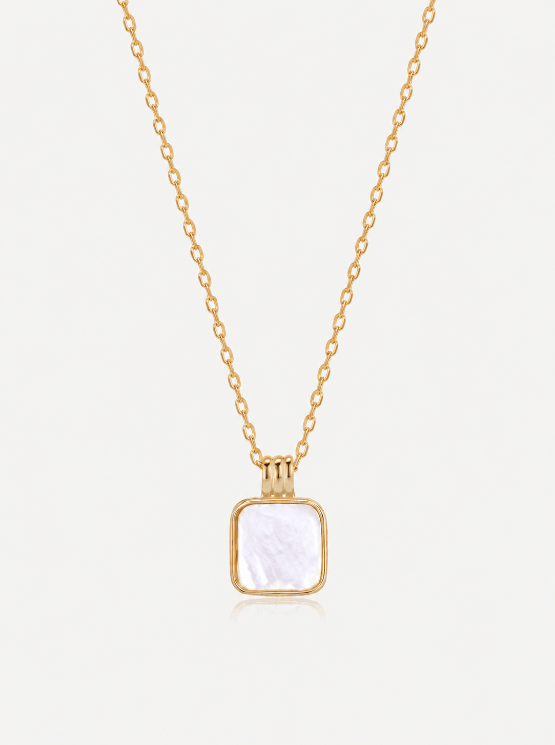 Square Pearl Baya Pendant Necklace