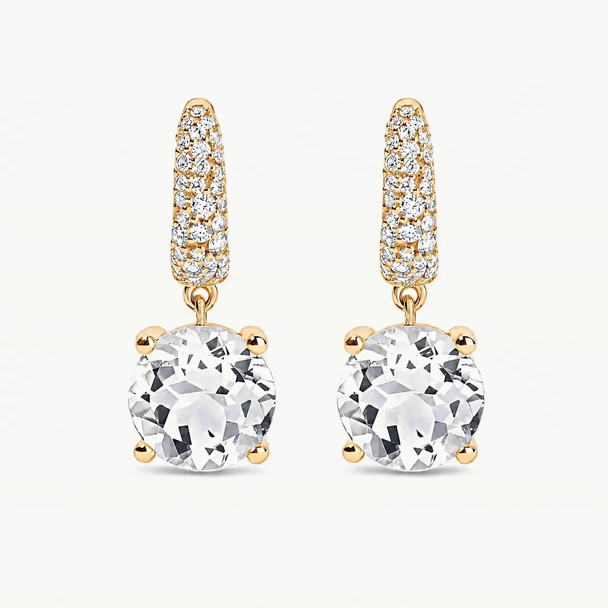 Astoria Diamond-Cue Solitaire Earrings